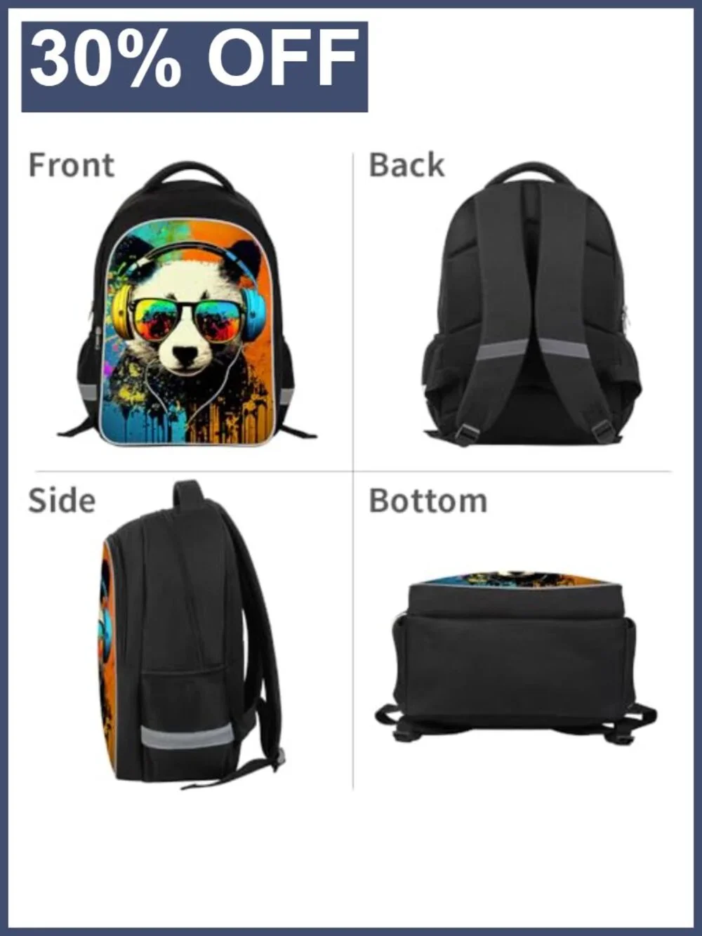 Kids Backpack for Boys Girls, Durable Polyester with Laptop Compartment, 17